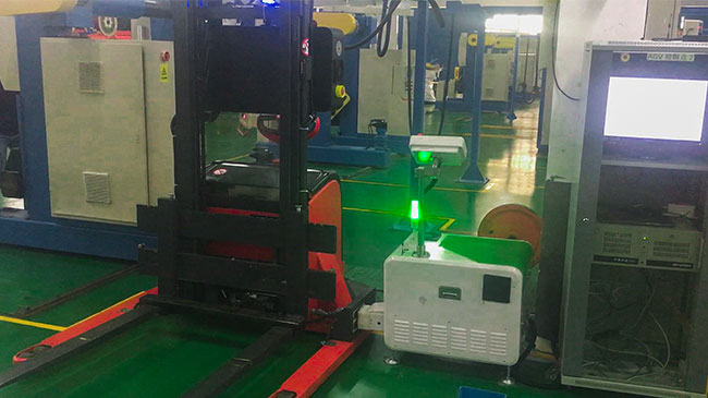 laser da capacidade 1.5T máxima - manutenção fácil guiada do transporte de materiais do AGV das empilhadeiras